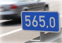 Freeway distance marker