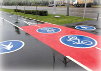 assorted road and foorpath markings